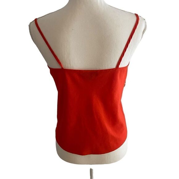 Topshop Red Cami Tank Top Size 2 - Picture 3 of 5